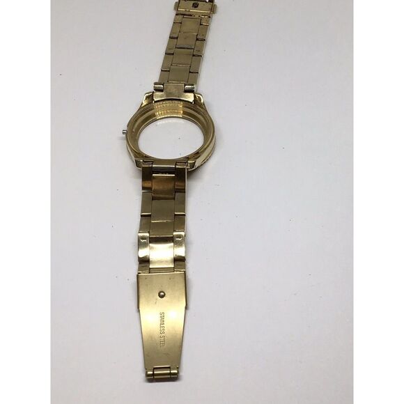 Authentic Fossil Watch Parts Links Case Band 18mm Stainless Steel Gold A676 - Picture 9 of 12